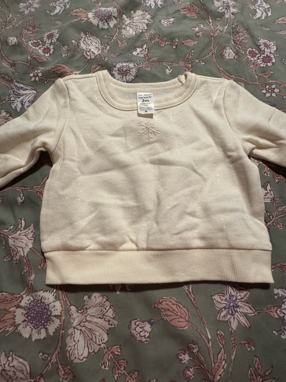 Baby Snowflake Sweatshirt 3M- NWT